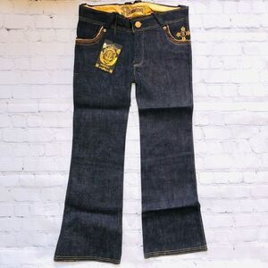 Kids Dark Indigo Jeans with Yellow Trim - Stylish Children's Bottoms